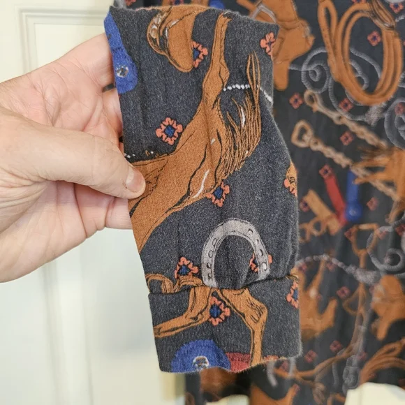 Anthropologie Adventurer Horse Equestrian Western Country Mock Neck Top - Picture 5 of 10